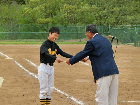 2015年印西市春季大会Aリーグ3位表彰式